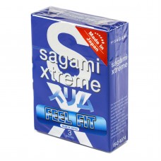 Ассиметричные латексные презервативы Sagami Xtreme FEEL FIT 3’S