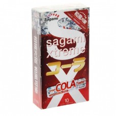 Латексные анатомические презервативы, с ароматом «Кола» Sagami Xtreme Cola 10’S