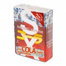 Латексные анатомические презервативы, с ароматом «Кола» Sagami Xtreme Cola 3’S