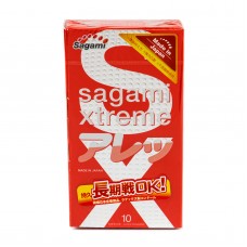 Облегающие усиленные презервативы с точечной текстурой Sagami FEEL LONG 10’S